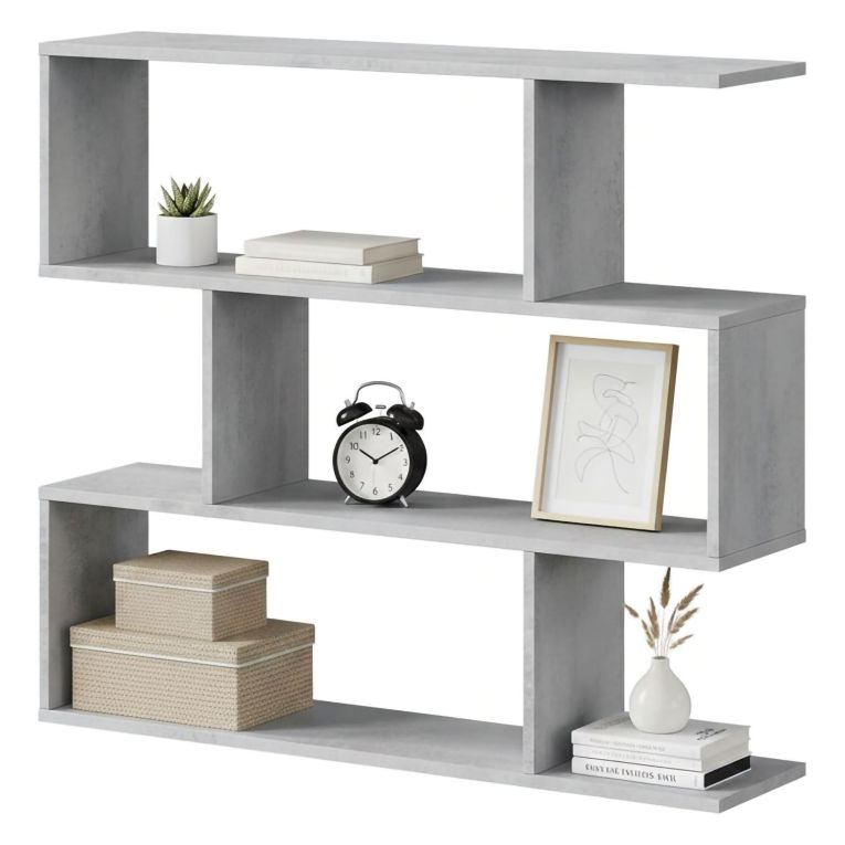 Libreria bifacciale cemento 110x97h cm - Amerigo