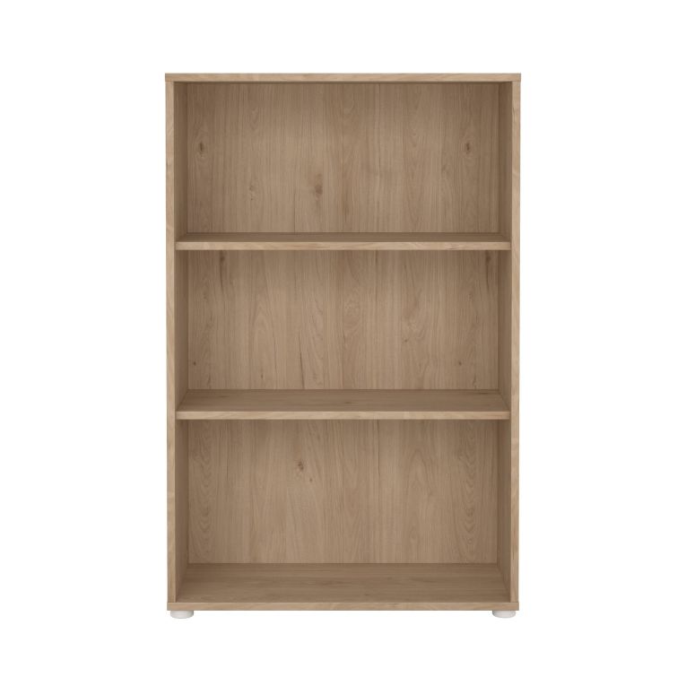 Libreria Camille, Scaffale da ufficio, Mobile portalibri, Biblioteca, 34x80 h124 cm, Rovere