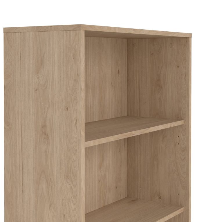 Libreria Camille, Scaffale da ufficio, Mobile portalibri, Biblioteca, 34x80 h124 cm, Rovere