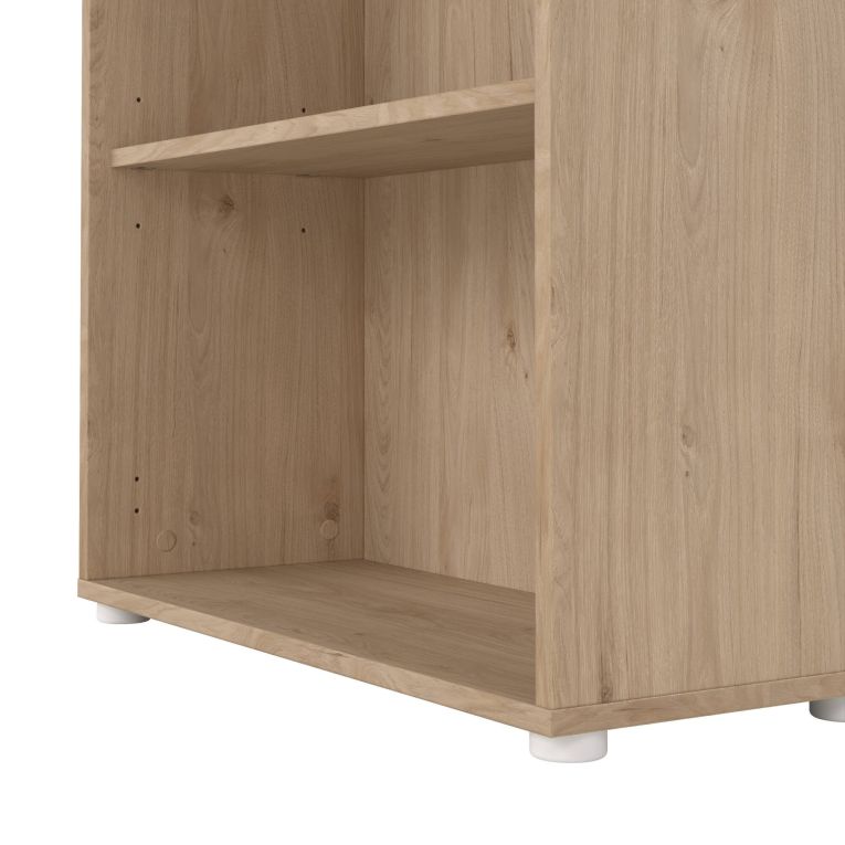 Libreria Camille, Scaffale da ufficio, Mobile portalibri, Biblioteca, 34x80 h124 cm, Rovere