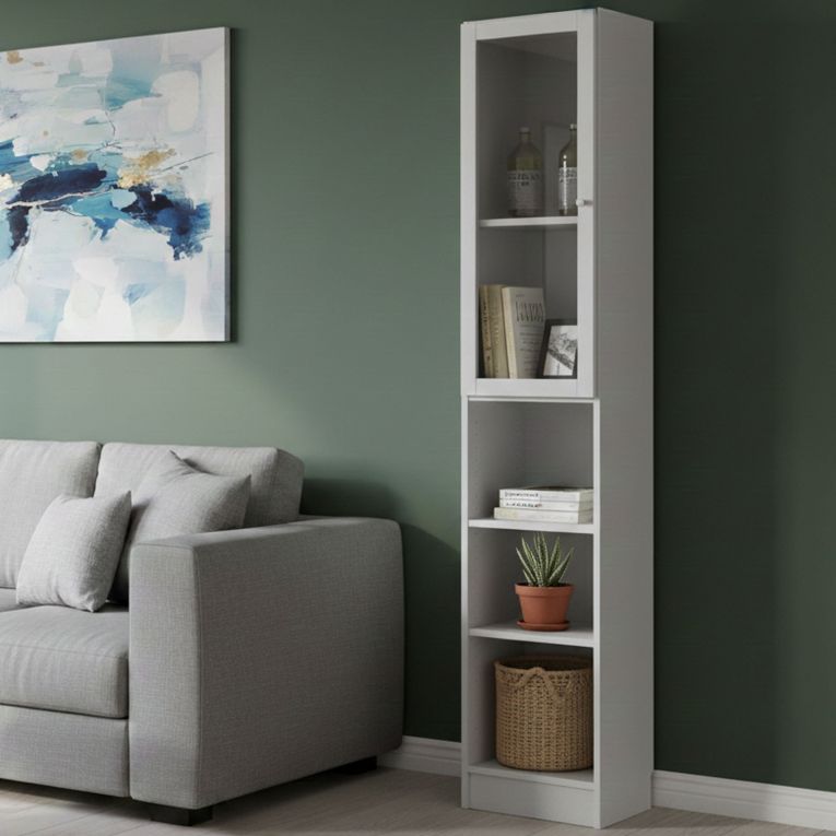 Libreria chic bianca 40x203h cm - Greg