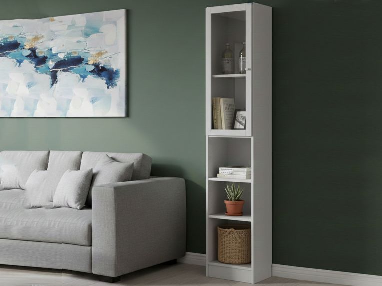 Libreria chic bianca 40x203h cm - Greg