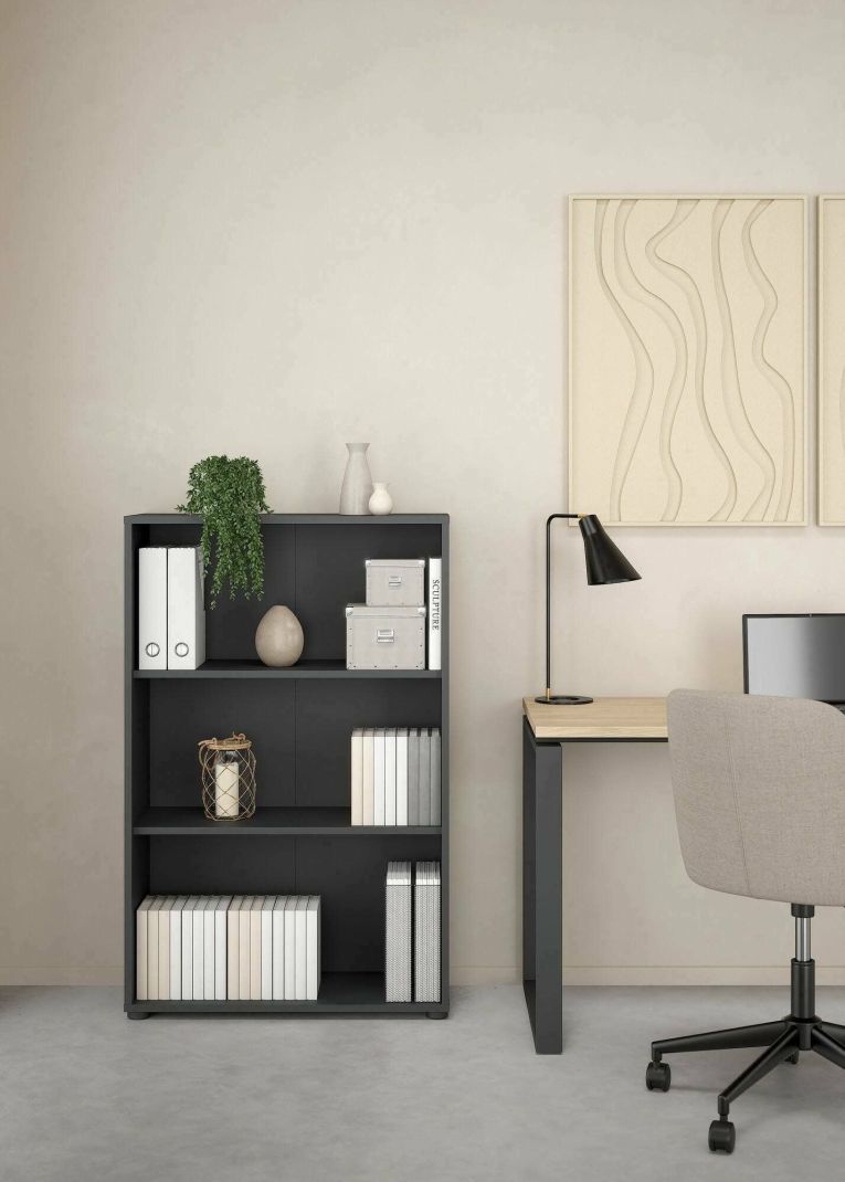Libreria chic grigia 79x123h cm - Sparto