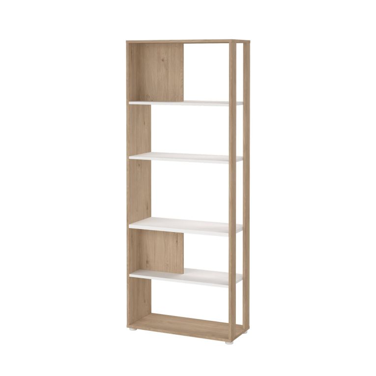 Libreria chic rovere e bianca 79x204h cm - MuGuiying