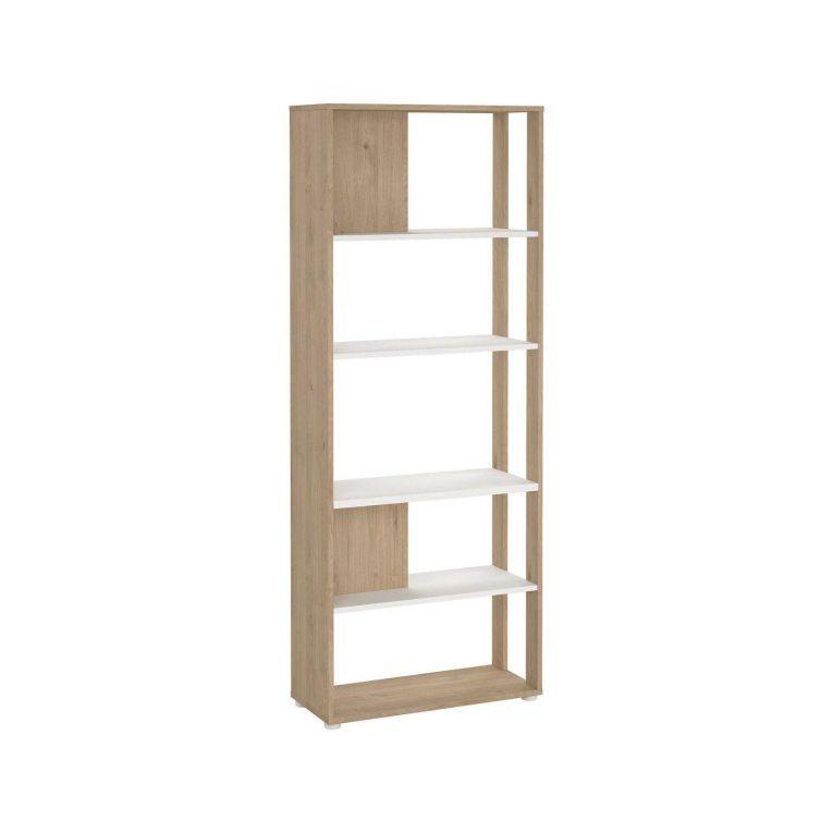 Libreria chic rovere e bianca 79x204h cm - MuGuiying