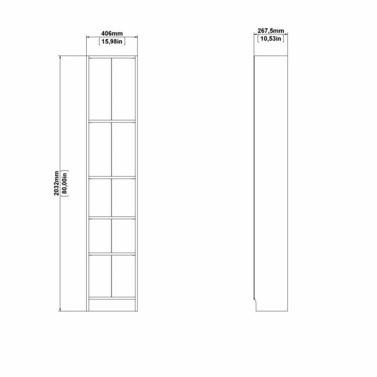 Libreria colonna quercia 40x203h cm - Albregio