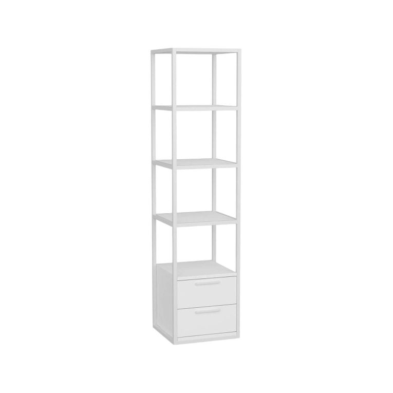 Libreria con 2 cassetti bianca 39x169h cm - Arsim