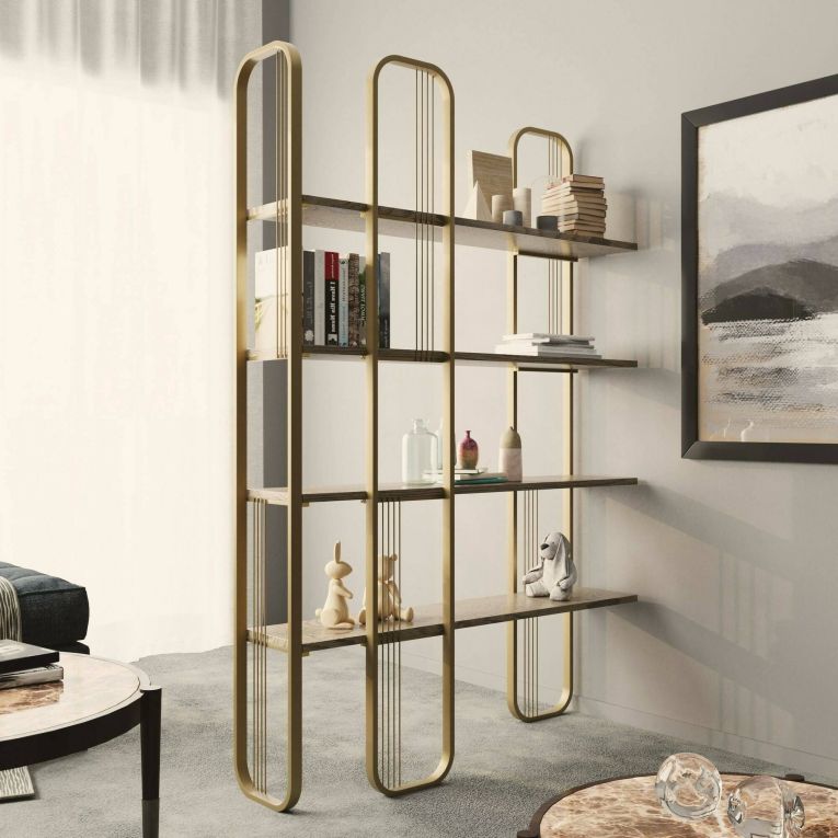 Libreria design oro 125x180h cm - Angylla