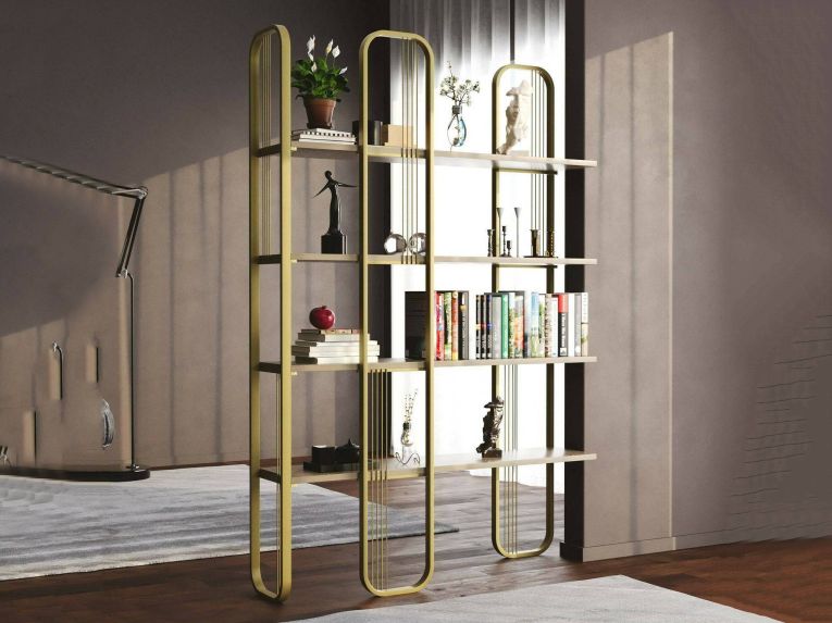 Libreria design oro 125x180h cm - Angylla