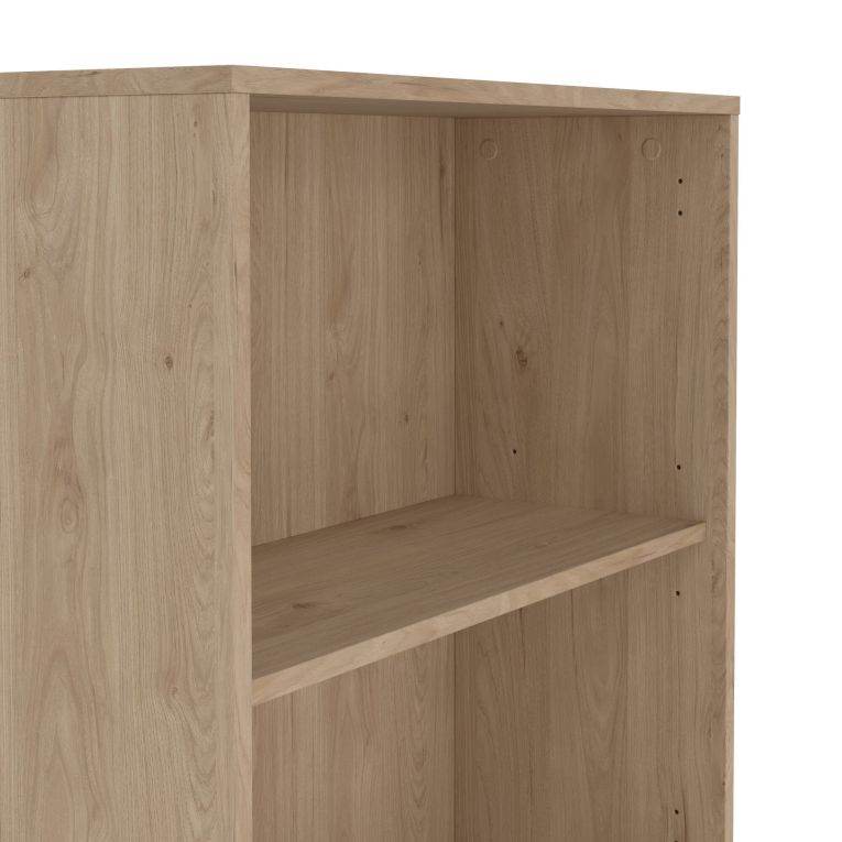 Libreria Desiree, Scaffale da ufficio, Mobile portalibri, Biblioteca, 34x80 h205 cm, Rovere