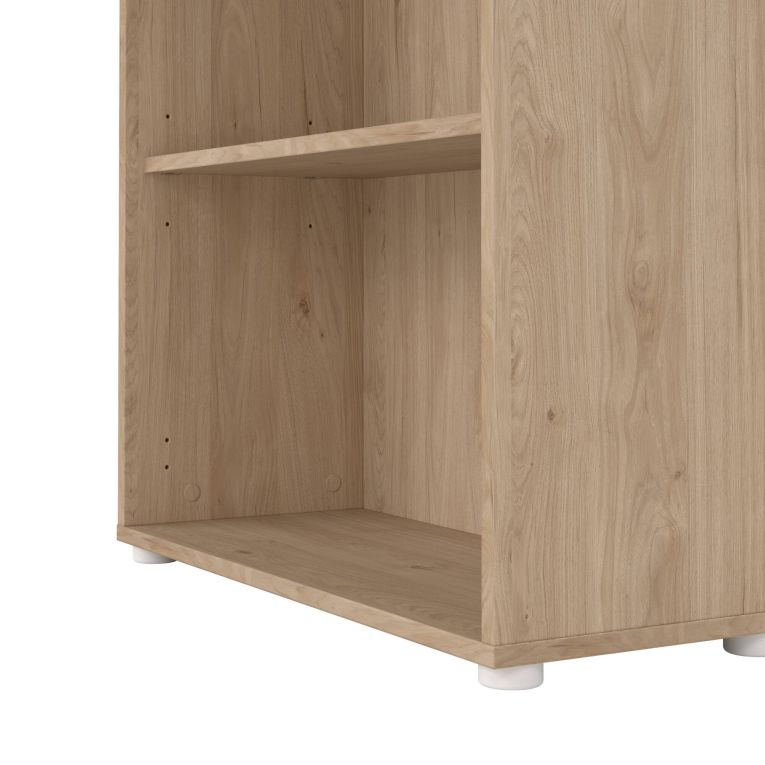 Libreria Desiree, Scaffale da ufficio, Mobile portalibri, Biblioteca, 34x80 h205 cm, Rovere