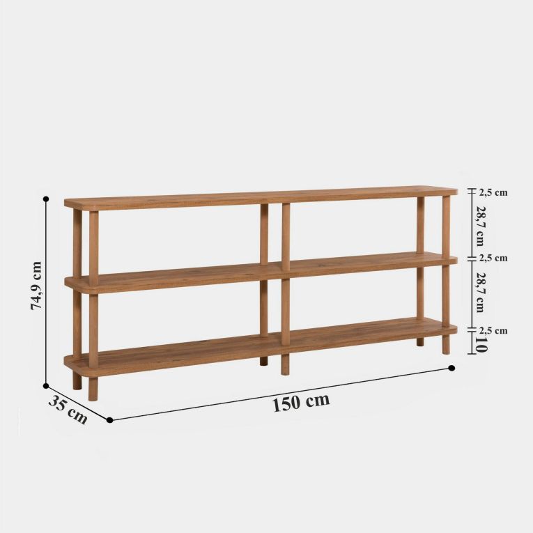 Libreria divisoria quercia 150x74h cm - Bona