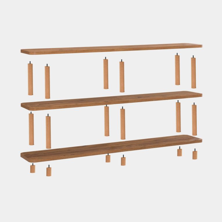 Libreria divisoria quercia 150x74h cm - Bona