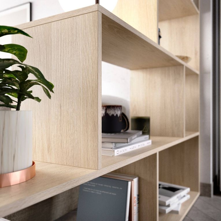 Libreria divisoria rovere 145x145h cm - Apofi