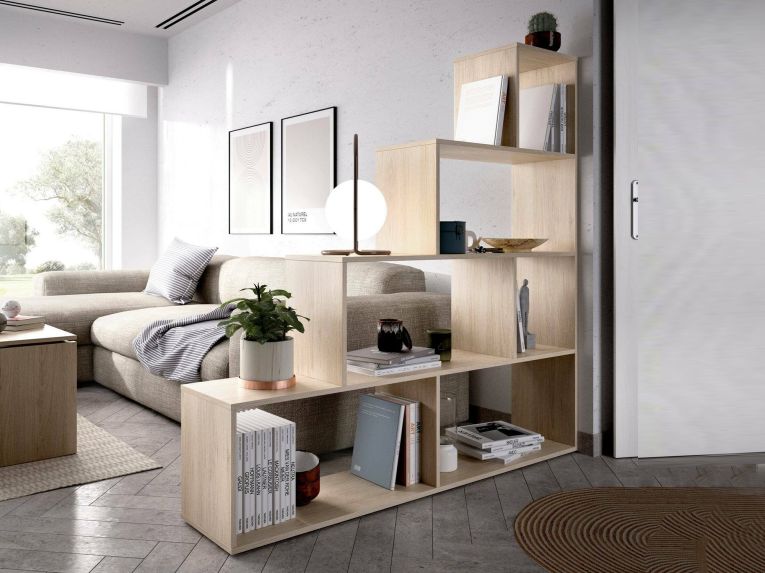 Libreria divisoria rovere 145x145h cm - Apofi