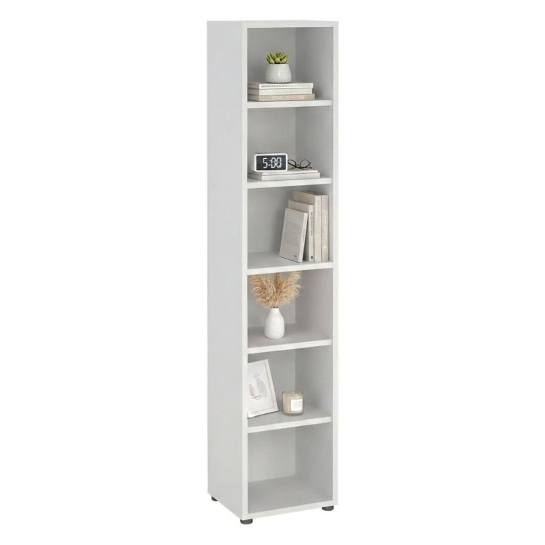 Libreria elegante bianca 47x221h cm - Pabuk