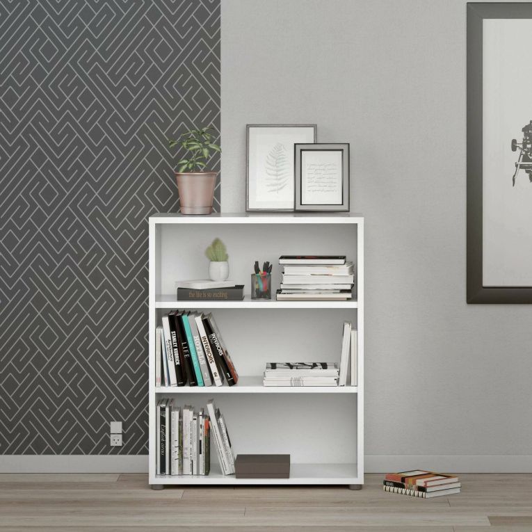 Libreria elegante bianca 89x113h cm - Aziza
