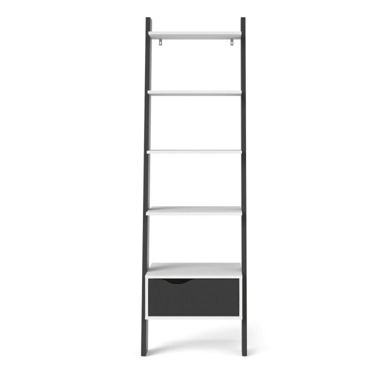 Libreria elegante bianca e nera 55x180h cm - Acascia