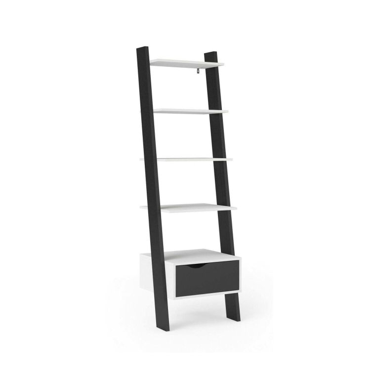 Libreria elegante bianca e nera 55x180h cm - Acascia