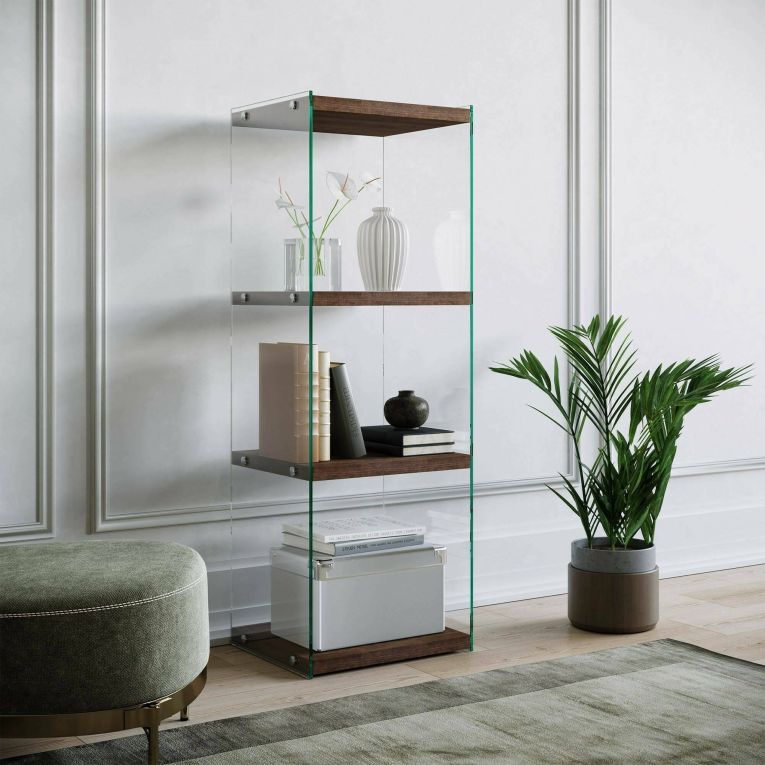 Libreria elegante noce 40x120h cm - Zenobie