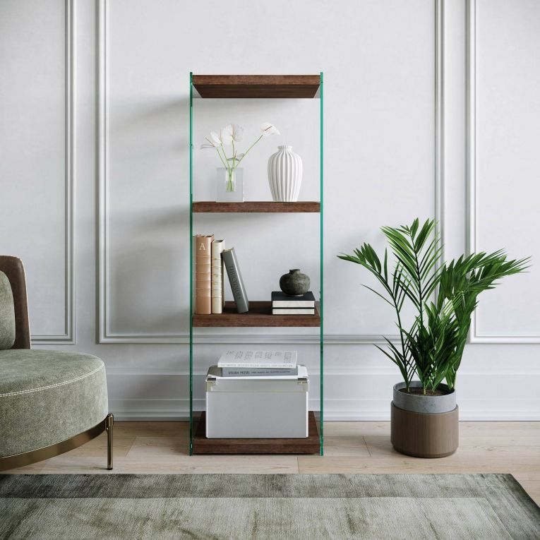 Libreria elegante noce 40x120h cm - Zenobie