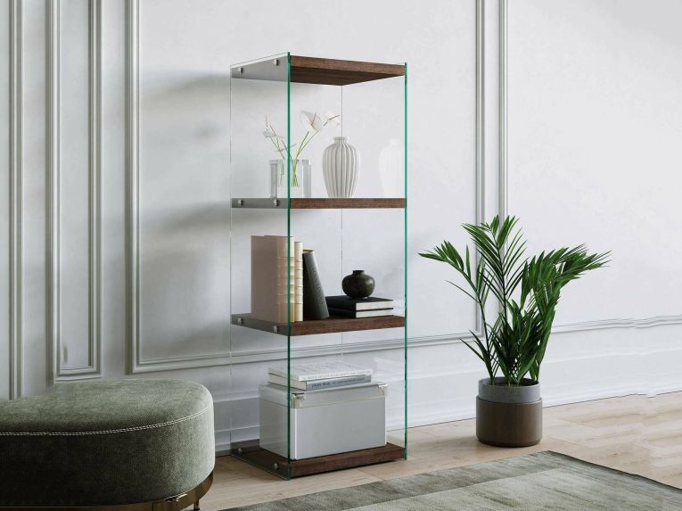 Libreria elegante noce 40x120h cm - Zenobie