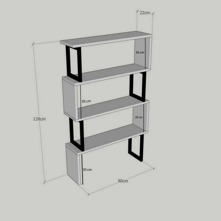 Libreria elegante noce 80x128h cm - Haruto