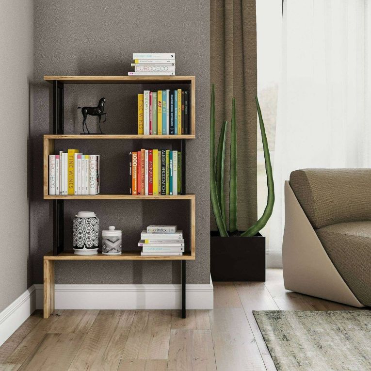 Libreria elegante noce 80x128h cm - Haruto