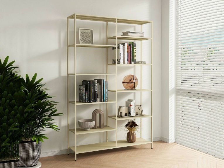 Libreria elegante panna 120x188h cm - Dorgali