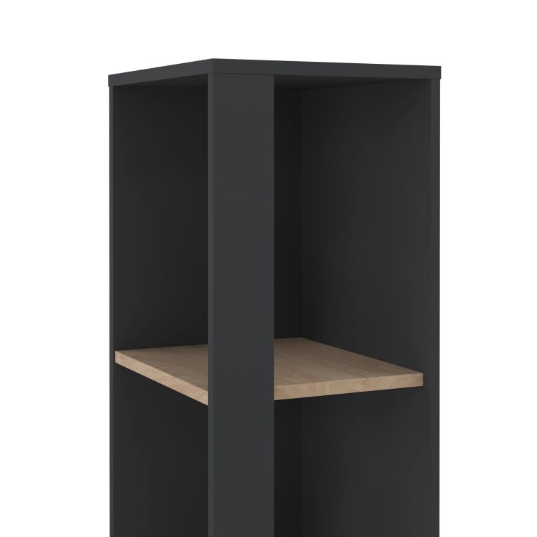 Libreria elegante rovere e grigia 40x204h cm - Baaz