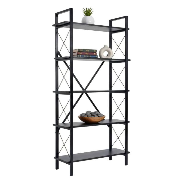 Libreria fissa nera 90x180h cm - Suriel