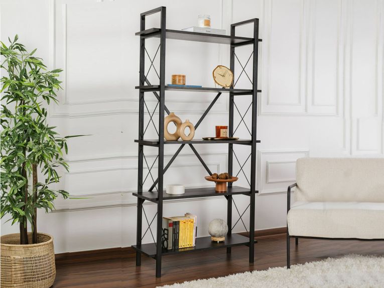 Libreria fissa nera 90x180h cm - Suriel