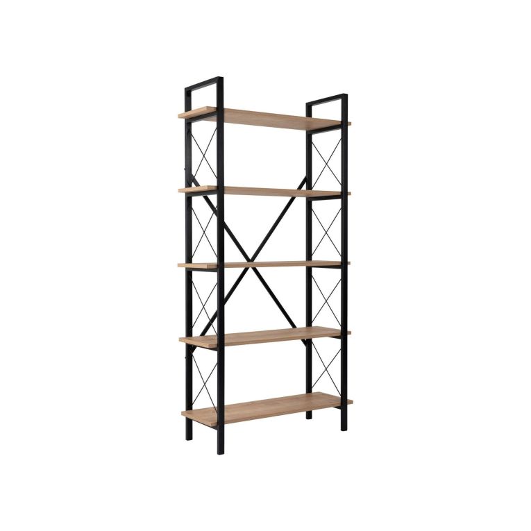 Libreria fissa quercia e nera 90x180h cm - Suriel