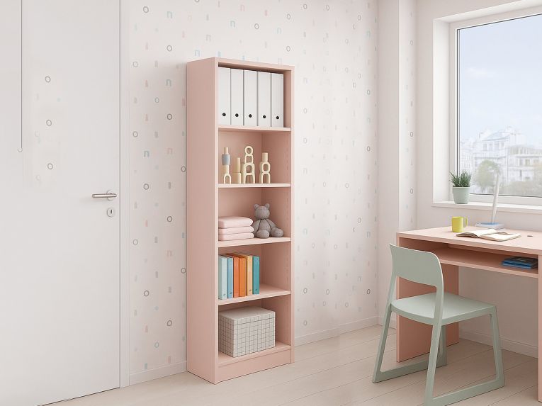 Libreria fissa rosa 52x180h cm - Artico
