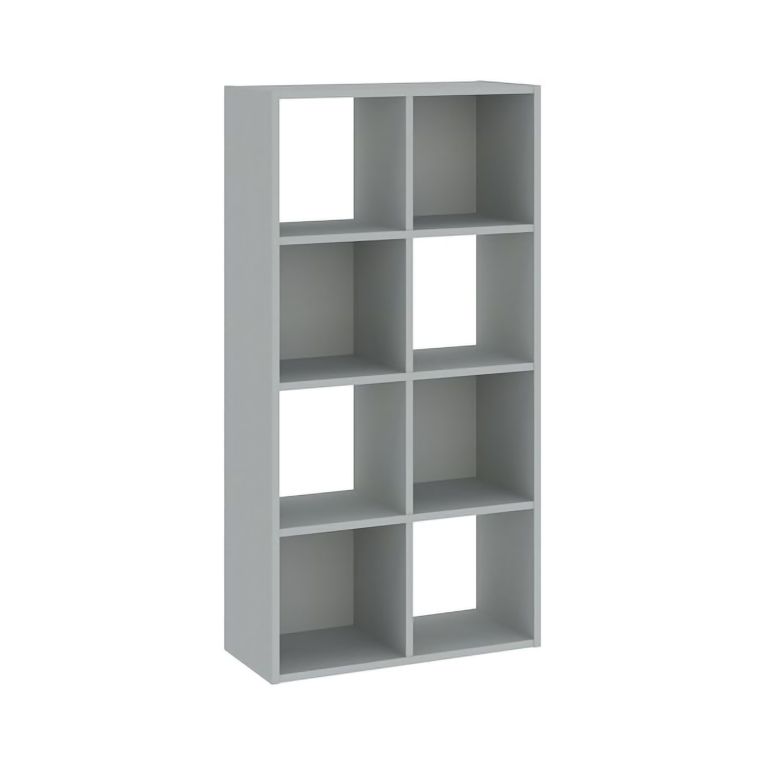 Libreria Grigio 6 Ripiani Installazione a Terra 61x30x121h cm, Struttura Verticale - Lifatila