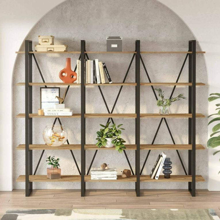 Libreria larga quercia 219x180h cm - Altano