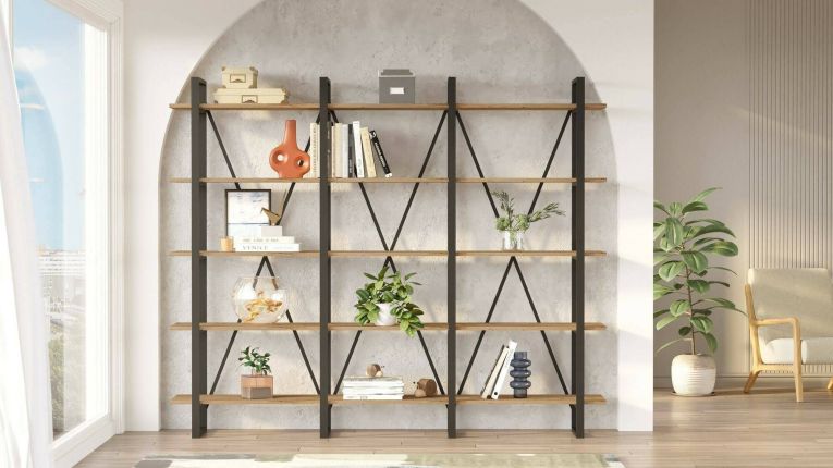 Libreria larga quercia 219x180h cm - Altano