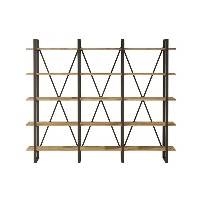 Libreria larga quercia 219x180h cm - Altano