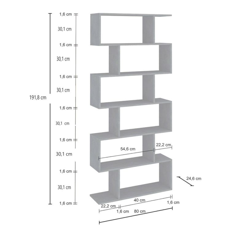 Libreria Lucio, Mobile con ripiani, Biblioteca da ufficio, 100% Made in Italy, cm 80x25h192, Bianco lucido