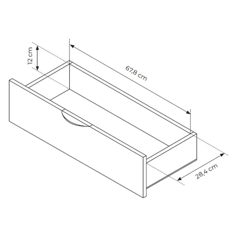 Libreria Marrone Noce 2 Cassetti 4 Ripiani 88x38x194h cm, con Piedini - Kada