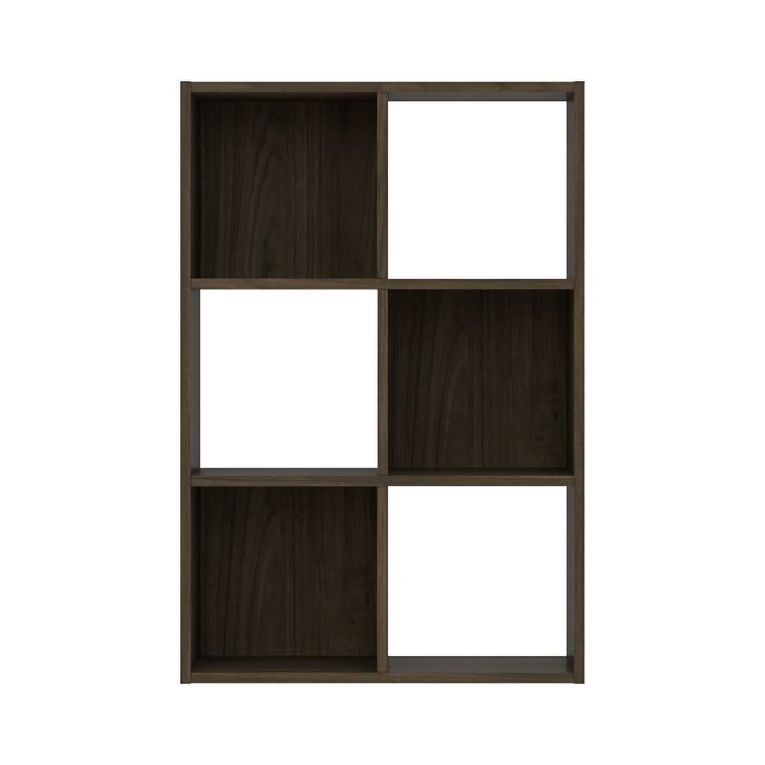 Libreria Marrone Noce 4 Ripiani Installazione a Terra 61x30x91h cm, Struttura Verticale - Lifasa