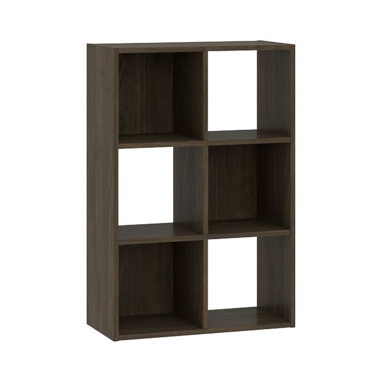 Libreria Marrone Noce 4 Ripiani Installazione a Terra 61x30x91h cm, Struttura Verticale - Lifasa