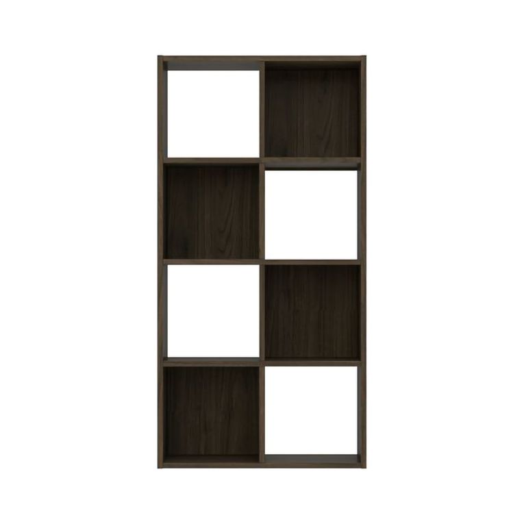 Libreria Marrone Noce 6 Ripiani Installazione a Terra 61x30x121h cm, Struttura Verticale - Lifatila