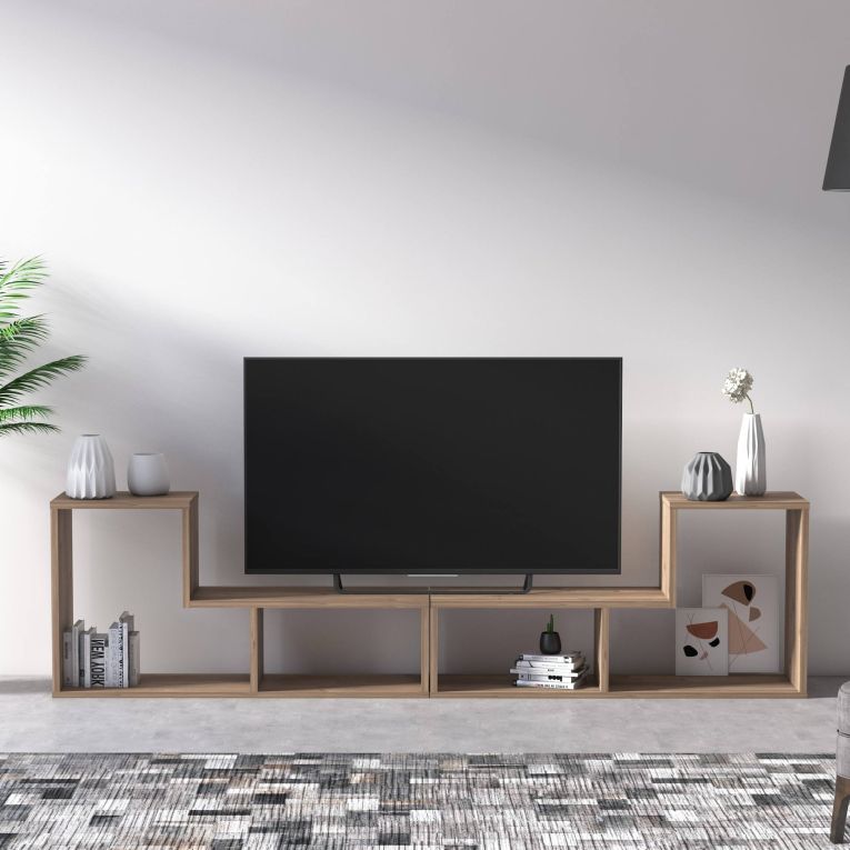 Libreria Marrone Quercia 4 Ripiani Portata Ripiani 5 130x50x25h cm, Sfumatura Colore Struttura Quercia