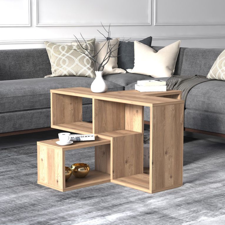 Libreria Marrone Quercia 4 Ripiani Portata Ripiani 5 130x50x25h cm, Sfumatura Colore Struttura Quercia