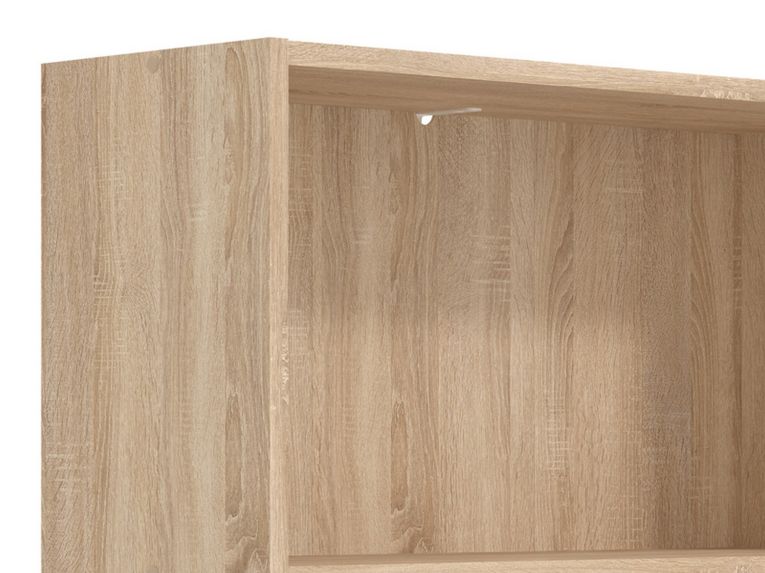 Libreria Marrone Rovere 3 Ripiani Installazione a Terra 70x24.5x142h cm, Sfumatura Colore Struttura Rovere - Prisco