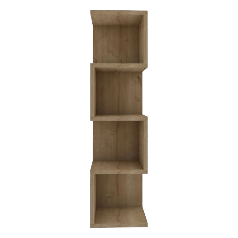 Libreria Marrone Rovere 3 Ripiani Installazione Libera 27x25x95h cm, Struttura Verticale - Cissone