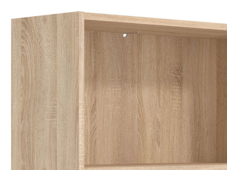 Libreria Marrone Rovere 4 Ripiani Installazione a Terra 70x24.5x176.5h cm, Sfumatura Colore Struttura Rovere - Urgnano