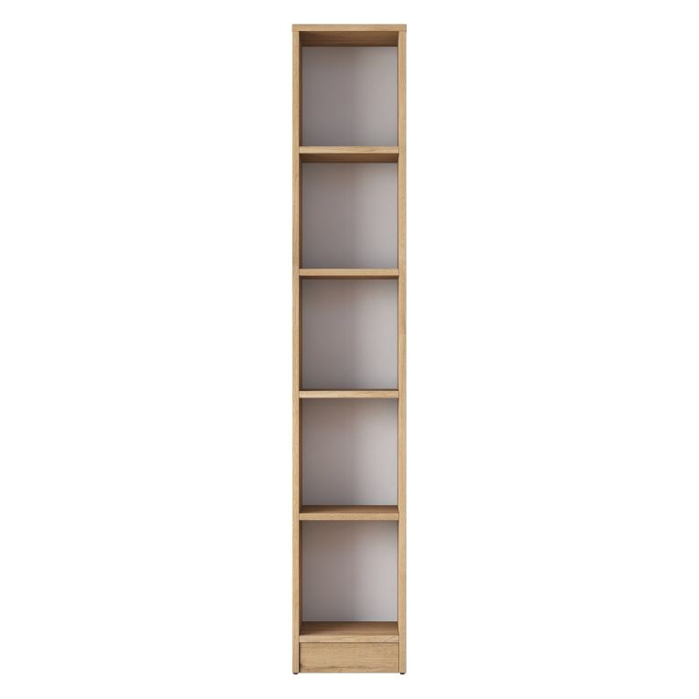 Libreria Marrone Rovere 4 Ripiani Installazione Libera 30x25x170h cm, Struttura Verticale - Cesio