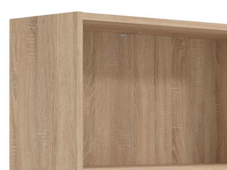 Libreria Marrone Rovere 5 Ripiani Installazione a Terra 70x24.5x211.5h cm, Sfumatura Colore Struttura Rovere - Pramollo